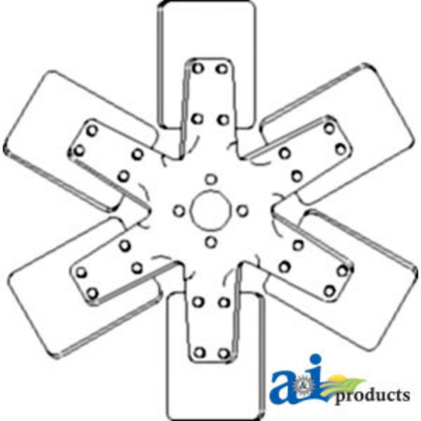 A & I Products Fan, 6 Blade 15" x15" x2" A-181522M91